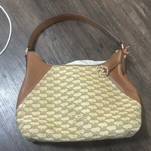 Michael Kors Tan and Brown Hobo Bag